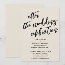 Crème Kleding na de Huwelijksviering Kaart