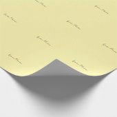 Crème Kleur Eenvoudig Elegante Script Calligrafie Cadeaupapier (Hoek)