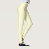 Crème Kleur Effen Vlak Leggings (Rechts)