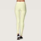 Crème Kleur Effen Vlak Leggings (Achterkant)