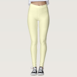 Crème Kleur Effen Vlak Leggings