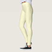 Crème Kleur Effen Vlak Leggings (Links)