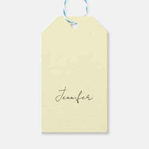 Crème kleur elegante moderne minimalistische gewon cadeaulabel