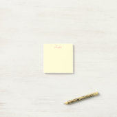 Crème kleur elegante moderne minimalistische gewon post-it® notes (Op bureau)
