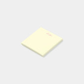 Crème kleur elegante moderne minimalistische gewon post-it® notes (Schuin)