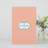 Crème kleur- en Oranje dop-witpapier (Staand voorkant)