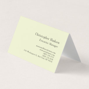 Crème Kleur Minimalistisch Modern Eenvoudig  Visitekaartje