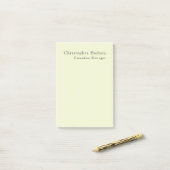 Crème Kleur Minimalistische Moderne Eenvoudige Vla Post-it® Notes (Op bureau)