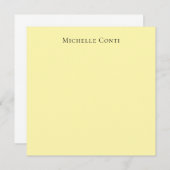 Crème Kleur Minimalistische Plain Elegant Flat Kaa (Voorkant / Achterkant)