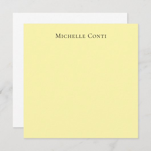 Crème Kleur Minimalistische Plain Elegant Flat Kaa (Voorkant / Achterkant)