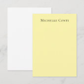 Crème Kleur Minimalistische Plain Elegant Informatiekaartje (Voorkant / Achterkant)