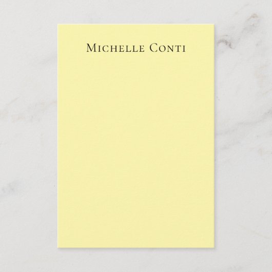 Crème Kleur Minimalistische Plain Elegant Informatiekaartje (Voorkant)