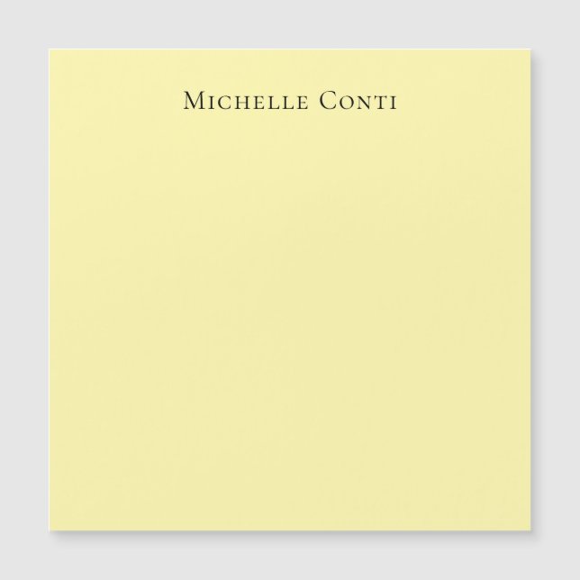 Crème Kleur Minimalistische Plain Elegant Magnetis (Voorkant)