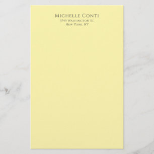 Crème Kleur Minimalistische Plain Elegant Modern Briefpapier