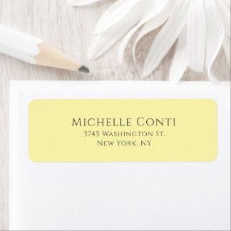 Crème Kleur Minimalistische Plain Elegant Modern Etiket