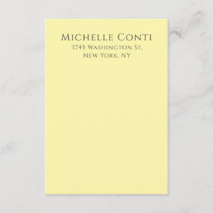 Crème Kleur Minimalistische Plain Elegant Modern Informatiekaartje