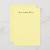 Crème Kleur Minimalistische Plain Elegant Modern Informatiekaartje (Voorkant / Achterkant)