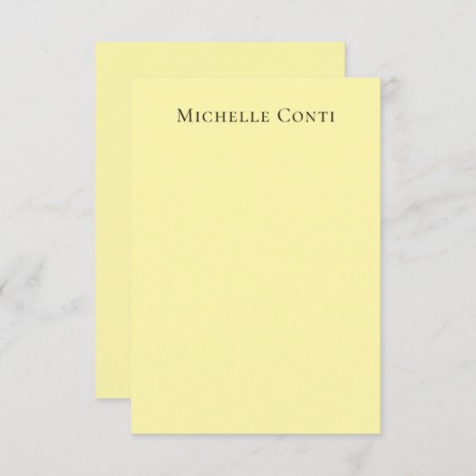 Crème Kleur Minimalistische Plain Elegant Modern Informatiekaartje (Voorkant / Achterkant)