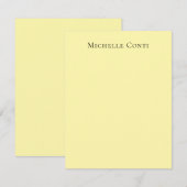 Crème Kleur Minimalistische Plain Elegant Modern RSVP Kaartje (Voorkant / Achterkant)