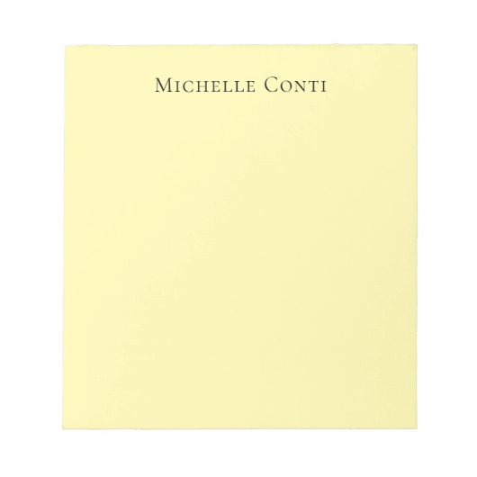 Crème Kleur Minimalistische Plain Elegant Notitieblok (Voorkant)