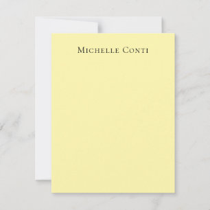 Crème Kleur Minimalistische Plain Elegant Notitiekaartje