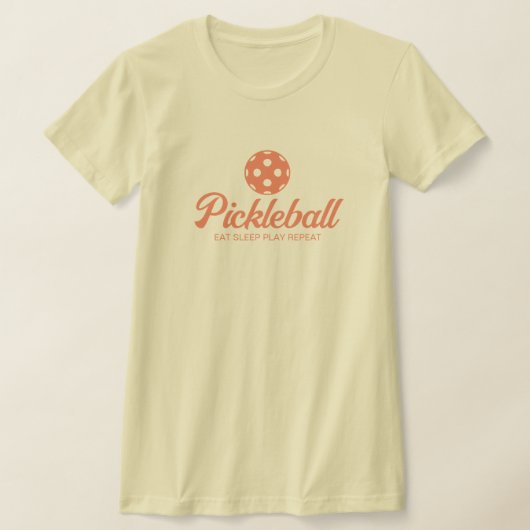 Crème kleur pickleball slim fit t shirt voor vrouw (Laagn)
