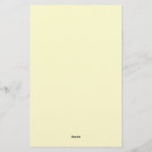 Crème Kleur Plain Elegant Professioneel Modern Briefpapier (Achterkant)