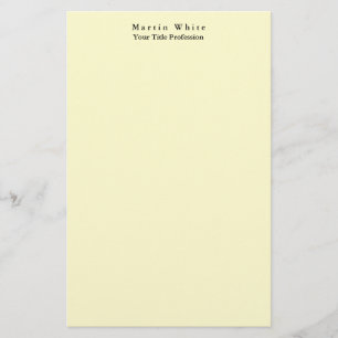 Crème Kleur Plain Elegant Professioneel Modern Briefpapier
