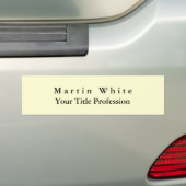 Crème Kleur Plain Elegant Professioneel Modern Bumpersticker (Op auto)