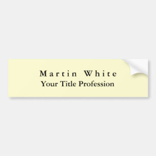 Crème Kleur Plain Elegant Professioneel Modern Bumpersticker