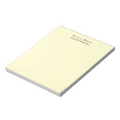 Crème Kleur Plain Elegant Professioneel Modern Notitieblok (Linkerzijde)