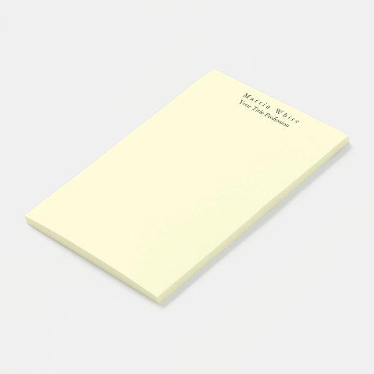 Crème Kleur Plain Elegant Professioneel Modern Post-it® Notes (Schuin)