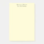 Crème Kleur Plain Elegant Professioneel Modern Post-it® Notes (Voorkant)