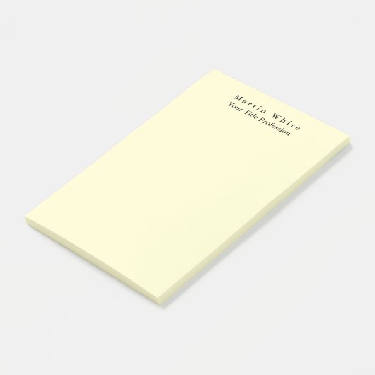 Crème Kleur Plain Elegant Professioneel Modern Post-it® Notes (Schuin)