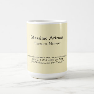 Crème Kleur Professioneel Modern Zakelijk Profiel Koffiemok
