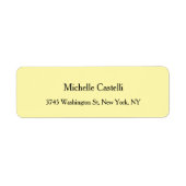 Crème Kleur Professioneel Uniek Klassiek Etiket (Voorkant)