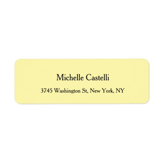 Crème Kleur Professioneel Uniek Klassiek Etiket (Voorkant)