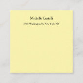 Crème Kleur Professioneel Uniek Klassiek Informatiekaartje (Voorkant)