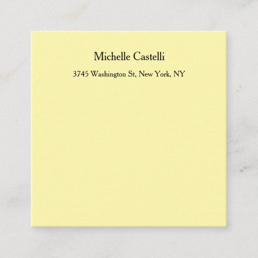 Crème Kleur Professioneel Uniek Klassiek Informatiekaartje (Voorkant)