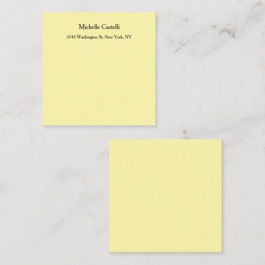 Crème Kleur Professioneel Uniek Klassiek Informatiekaartje (Voorkant / Achterkant)