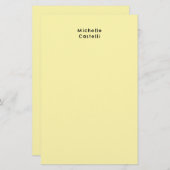 Crème Kleur Professionele Unieke Classic Jouw naam Briefpapier (Voorkant / Achterkant)