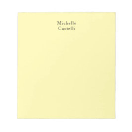 Crème Kleur Professionele Unieke Classic Jouw naam Notitieblok