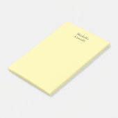 Crème Kleur Professionele Unieke Classic Jouw naam Post-it® Notes (Schuin)