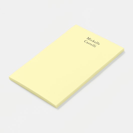 Crème Kleur Professionele Unieke Classic Jouw naam Post-it® Notes (Schuin)