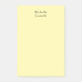 Crème Kleur Professionele Unieke Classic Jouw naam Post-it® Notes (Voorkant)