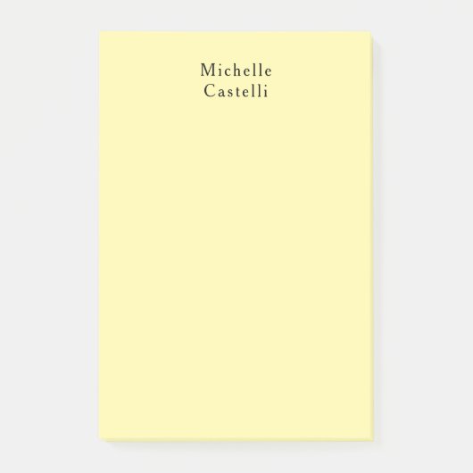 Crème Kleur Professionele Unieke Classic Jouw naam Post-it® Notes (Voorkant)