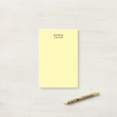 Crème Kleur Professionele Unieke Classic Jouw naam Post-it® Notes (Op bureau)