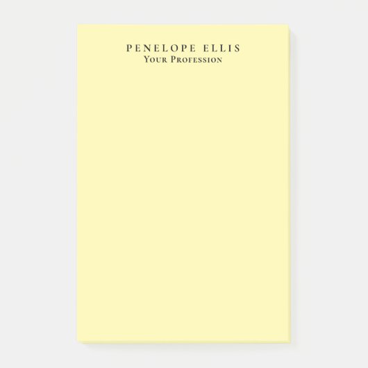 Crème Kleur Uniek Origineel Klassiek Professioneel Post-it® Notes (Voorkant)