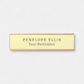 Crème Kleur Unieke Originele Klassieke Professiona Deurbordje (Voorkant)