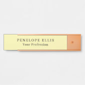 Crème Kleur Unieke Originele Klassieke Professiona Deurbordje (Voorkant)